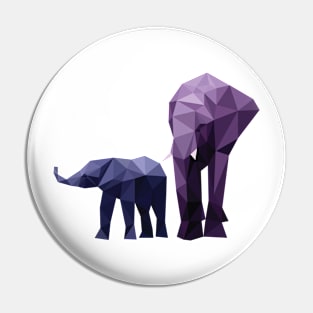 Low Poly Elephants Pin