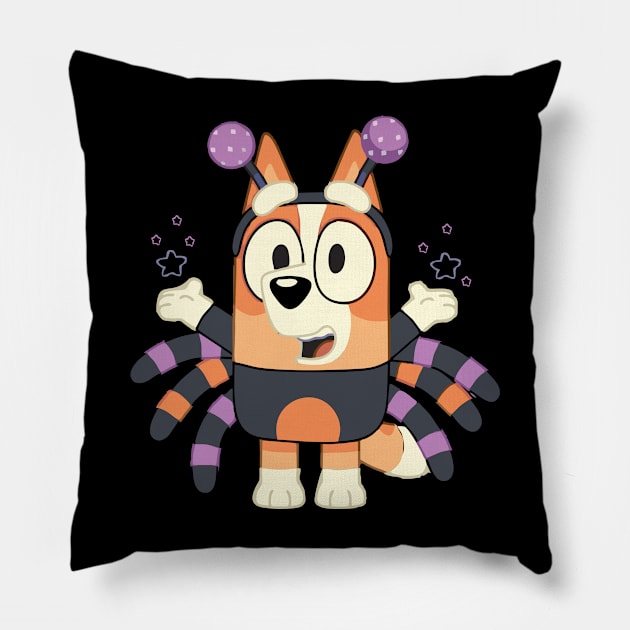 bluey hallowen Pillow by Tayooanaku