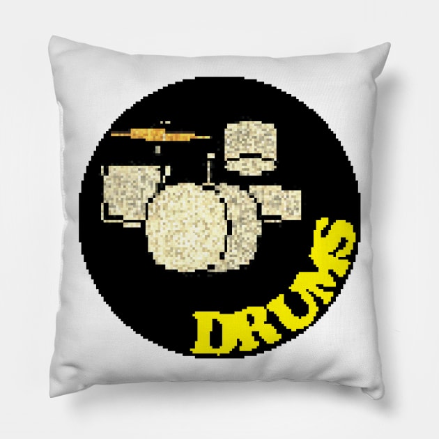 Rock Battle Card Game Drums Icon Pillow by gkillerb