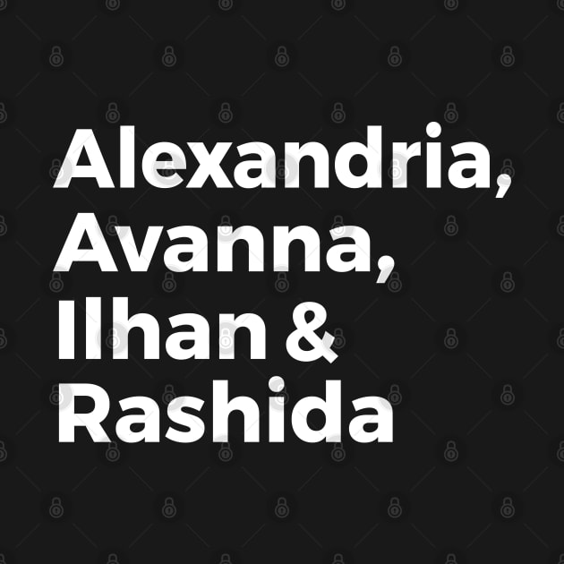 The Squad Alexandria Ilhan Ayanna Rashida by lisalizarb