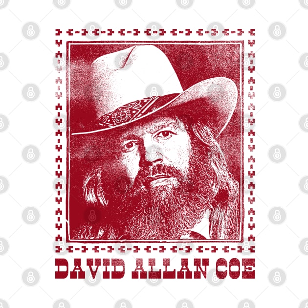 David Allan Coe / Retro Style Fan Design by DankFutura