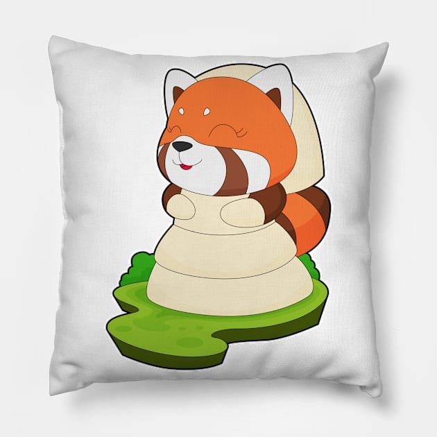 Red Panda Bride Dress Wedding Pillow by Markus Schnabel