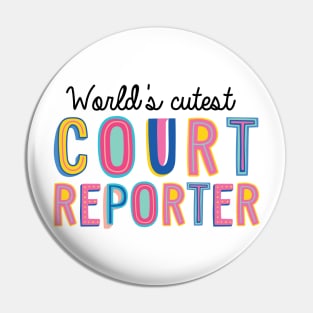 Court Reporter Gifts | World's cutest Court Reporter Pin