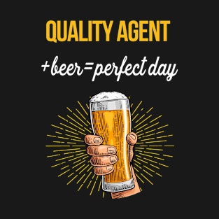 Quality Agent Beer T-Shirt Quality Agent Funny Gift Item T-Shirt