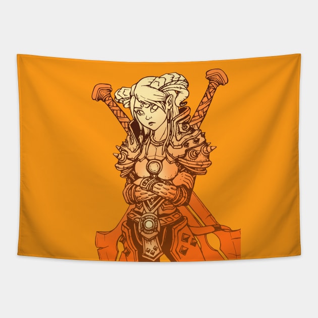 Draenei warrior Tapestry by Bazisa