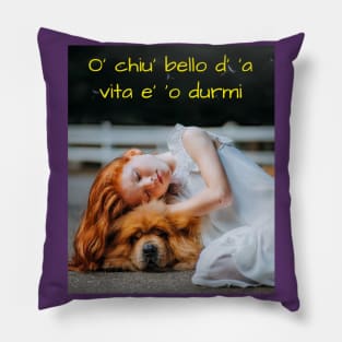 O' chiu' bello d' 'a vita e' 'o durmi Pillow