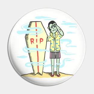 Surf Dracula Pin