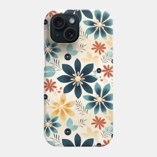 Floral Symphony: Graceful Blossoms in Dynamic Hues Phone Case