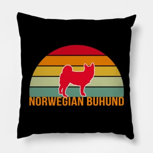 Norwegian Buhund Vintage Silhouette Pillow