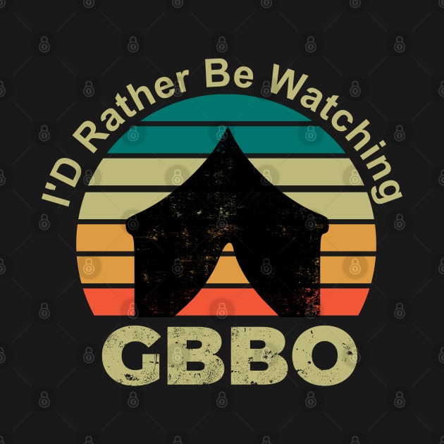 I'D rather be watching gbbo tent  retero vintage by shimodesign