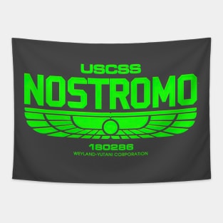 WeyLand -Yutani Nostromo green logo Tapestry