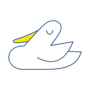 Cute Sleepy Swan Illustration T-Shirt