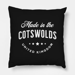 Made In The Cotswolds, UK - Vintage Logo Text Design Pillow