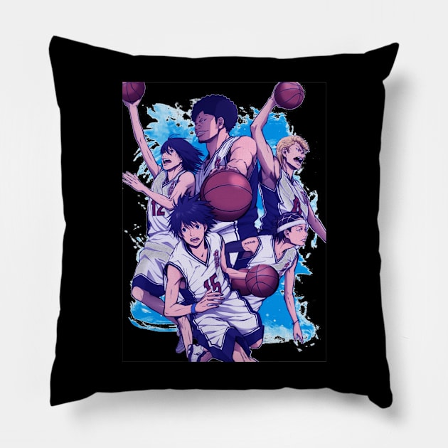 ahiru no sora characters Pillow by Sparkledoom