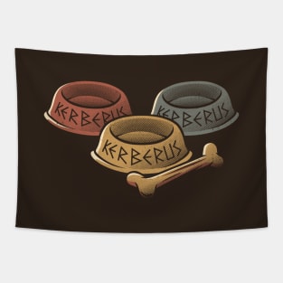 Cerberus x 3 Dog Food Bowl by Tobe Fonseca Tapestry