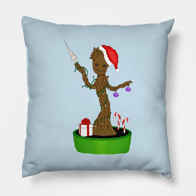 Groot X-Mass Pillow by WkDesign