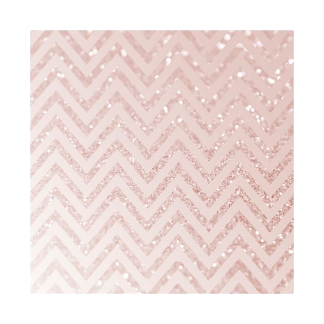Pink Glitter Girly Chevron Stripe Pattern by Printable Pretty