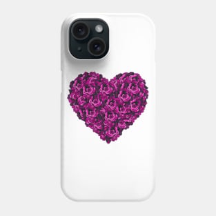 Pink Rose Flower Heart Phone Case