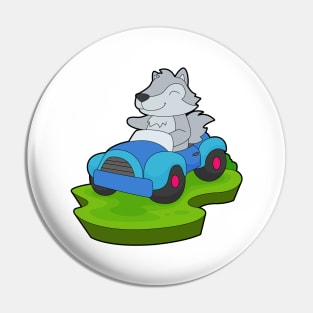 Wolf Car Pin