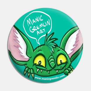 Manic Gremlin Art Logo Pin