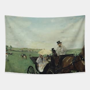 At the Races in the Countryside by Edgar Degas Tapestry