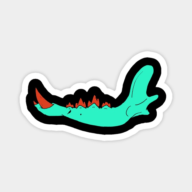 Jawbone (Sea Green) Magnet by Durvin