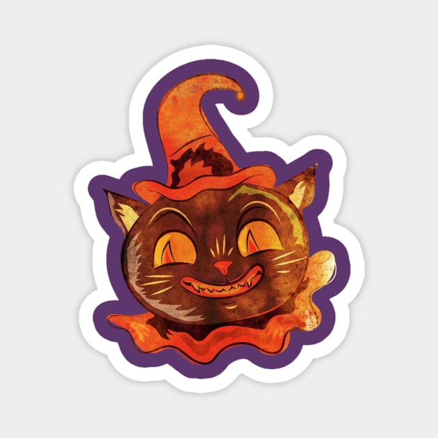 Clown Cat Magnet by zerostreet