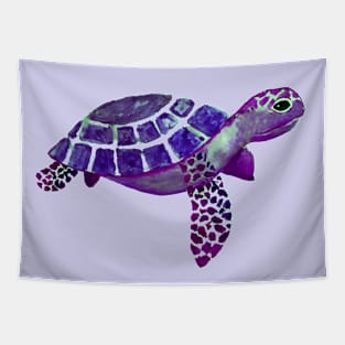 Cute pretty watercolor sea turtle Tapestry