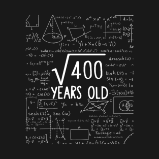 Square Root of 400: 20th Birthday 20 Years Old T-Shirt T-Shirt