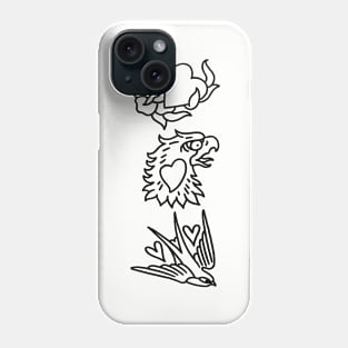 Hearts tattoo designs Phone Case