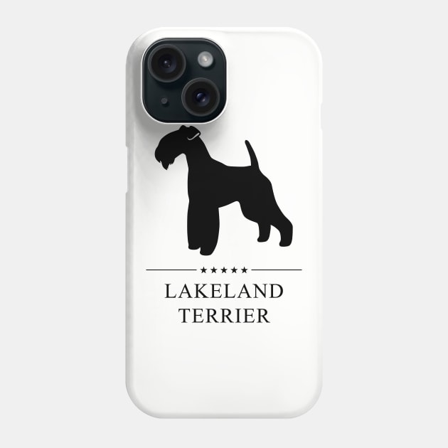 Lakeland Terrier Black Silhouette Phone Case by millersye