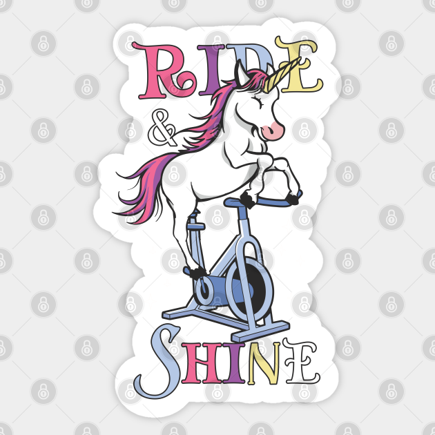 Spin Class Funny Spinning Unicorn Art - Spinning - Sticker | TeePublic Spin Class Funny Spinning Unicorn Art - Spinning - Sticker | TeePublic