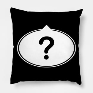 Speech Bubble - Question - White Pillow