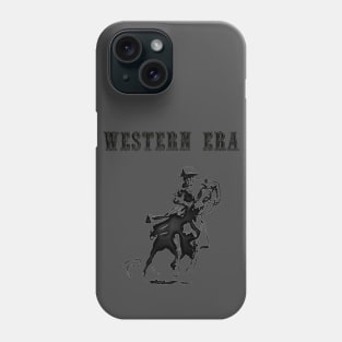 Western Era - Cowboy on Horseback 1 Phone Case