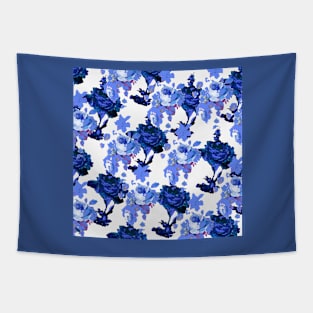 ROSES ROSES BLUE AND WHITE TOILE Tapestry