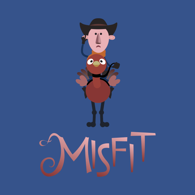 Misfit - Ostrich-Riding Cowboy by JPenfieldDesigns