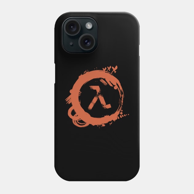 Half Life logo grunge Phone Case by Green Dreads