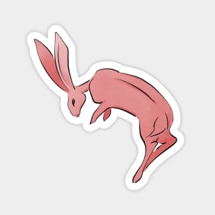 Dancing Red Rabbit Magnet