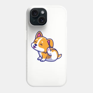 Cute Corgi Scratching Ear Cartoon Phone Case