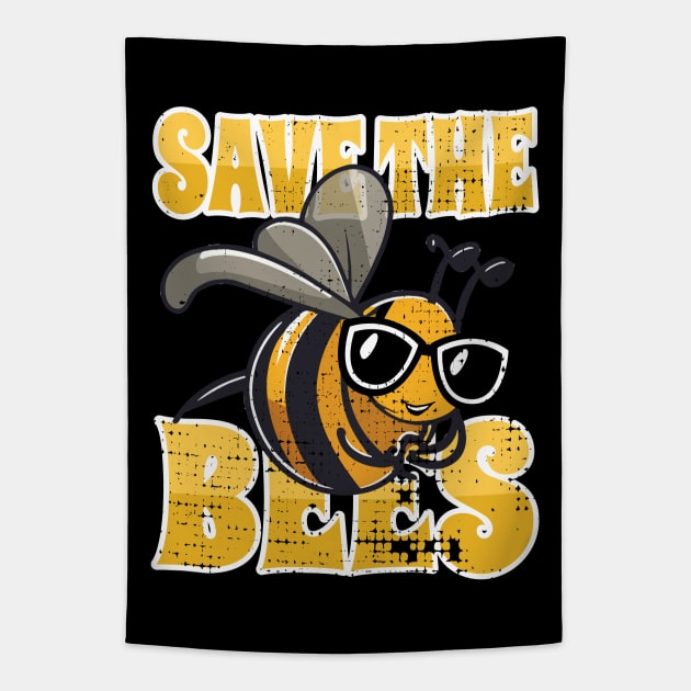 Save the Bees Tapestry by Tezatoons