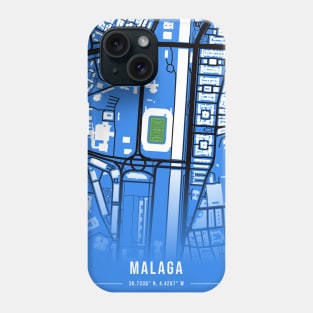 Estadio La Rosaleda Map Design Phone Case