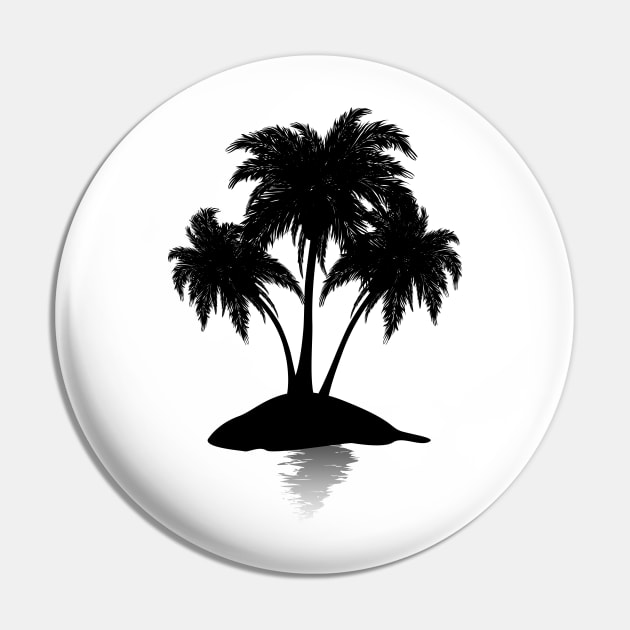 Small tropical island silhouette Pin by AnnArtshock