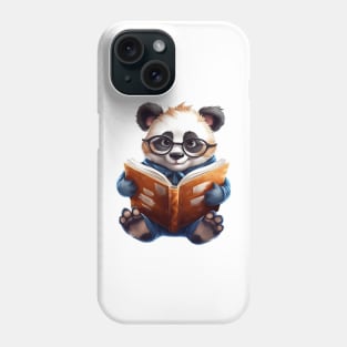 Panda with Book Phone Case