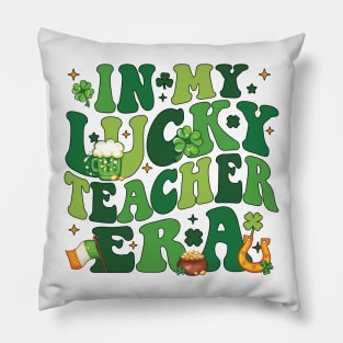 In My Lucky Teacher Era, Teacher Patrick's Day Pillow