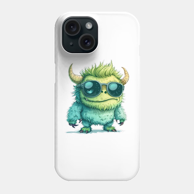 Cute Fluffy Monster Phone Case by Obotan Mmienu