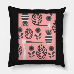 Stork and pineapples Pillow