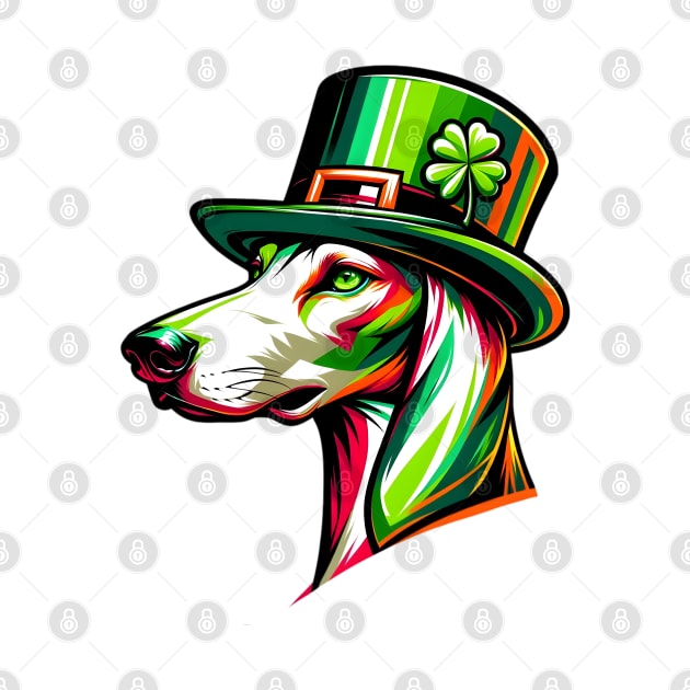 Ibizan Hound Enjoys Saint Patrick's Day Festivities by ArtRUs