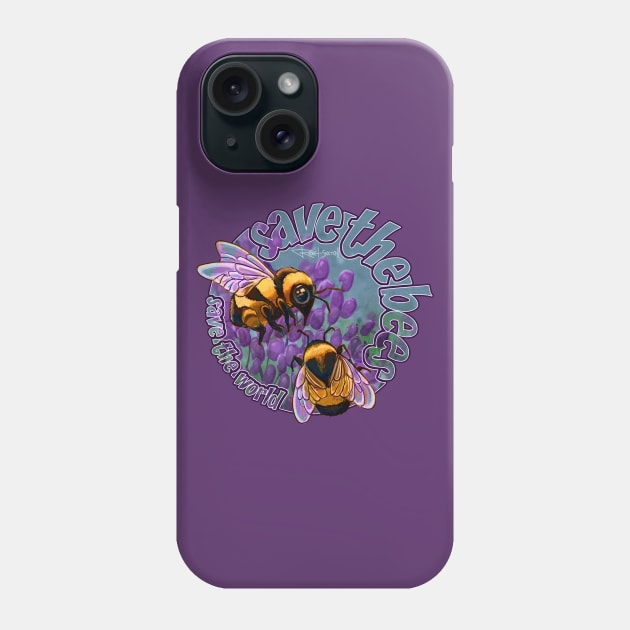 Save the Bees, Save the World Phone Case by Dustin Resch