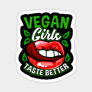 Vegan Girls Taste Better - Cute Animal Lover Gift Magnet