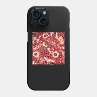 Pink woodland mushrooms toadstools floral Phone Case